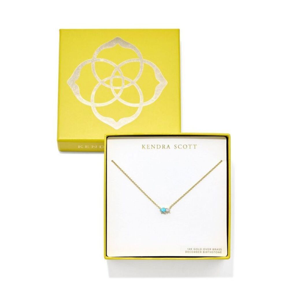 Kendra Scott Jensen Birthstone Pendant Necklace - Turquoise Magnesite